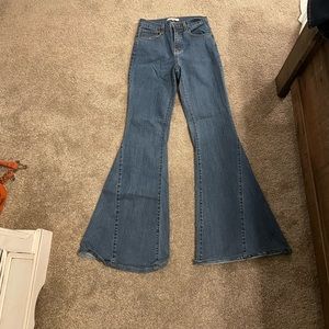 Light wash bell bottom jeans